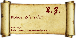 Mohos Zénó névjegykártya